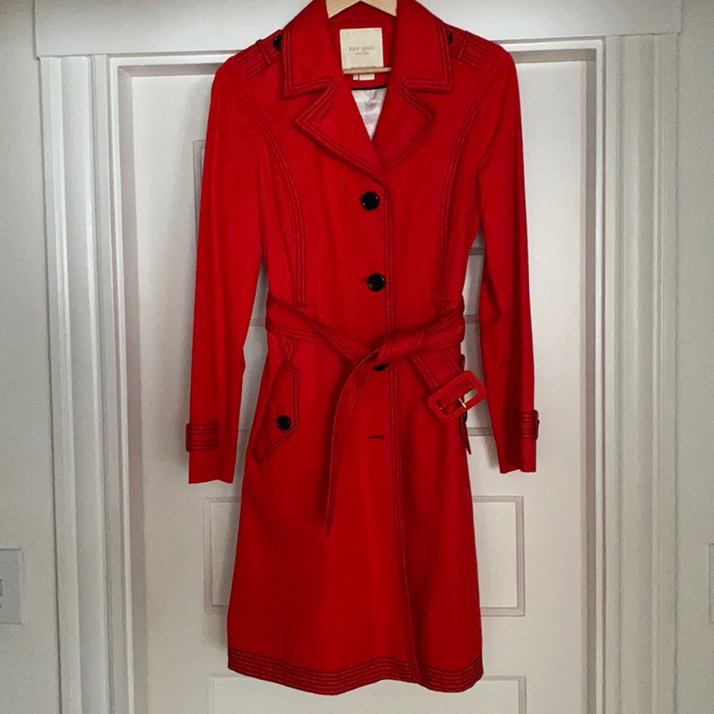Kate Spade Scarlet Red Trench Coat